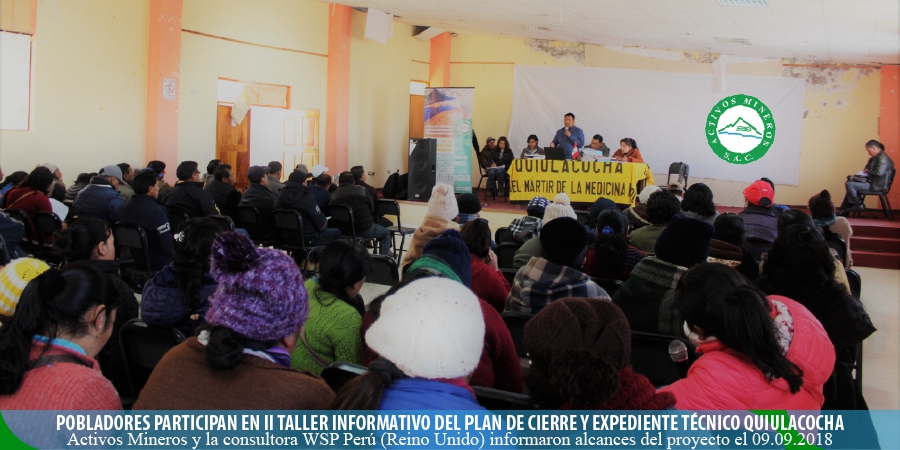 Activos Mineros realiza II taller informativo del Plan de Cierre Quiulacocha